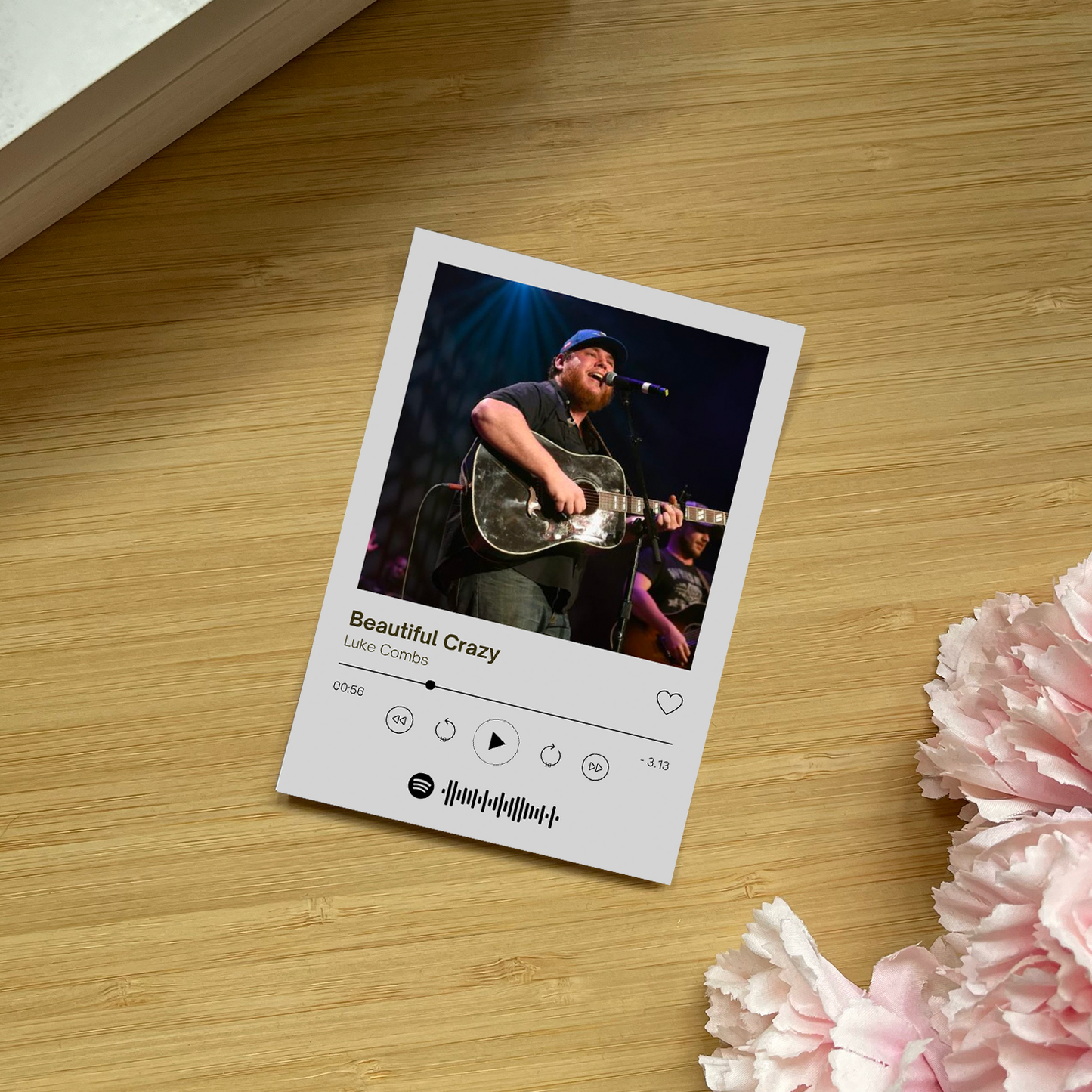 Beautiful Crazy Spotify Song Bookmark